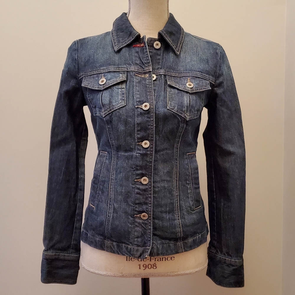 TOMMY HILFIGER Jean Jacket Sz XS Never Worn - Picture 3 of 16